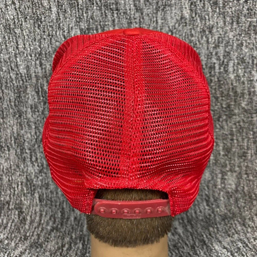 Unbranded Play‎ Softball Drink Beer Run Around Men Red Mesh Snapback Trucker Hat